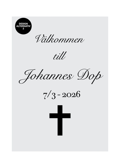 Välkomstskylt 3 | Dop