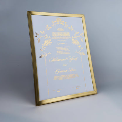 Lyxig Nikkah Certifikat - Noor (Folierad)