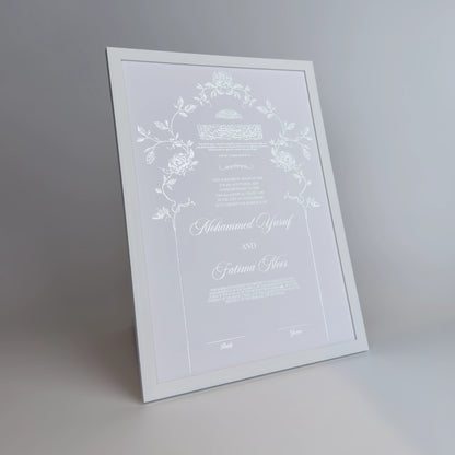 Lyxig Nikkah Certifikat - Noor (Folierad)