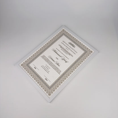 Lyxig Nikkah Certifikat - Mawaddah
